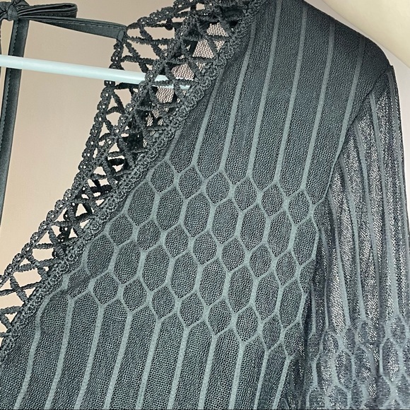 SINCERELY SALLY BOUTIQUE PARIS BODY SUIT BLSCK LACE BODYSUIT BOHO - Picture 5 of 6